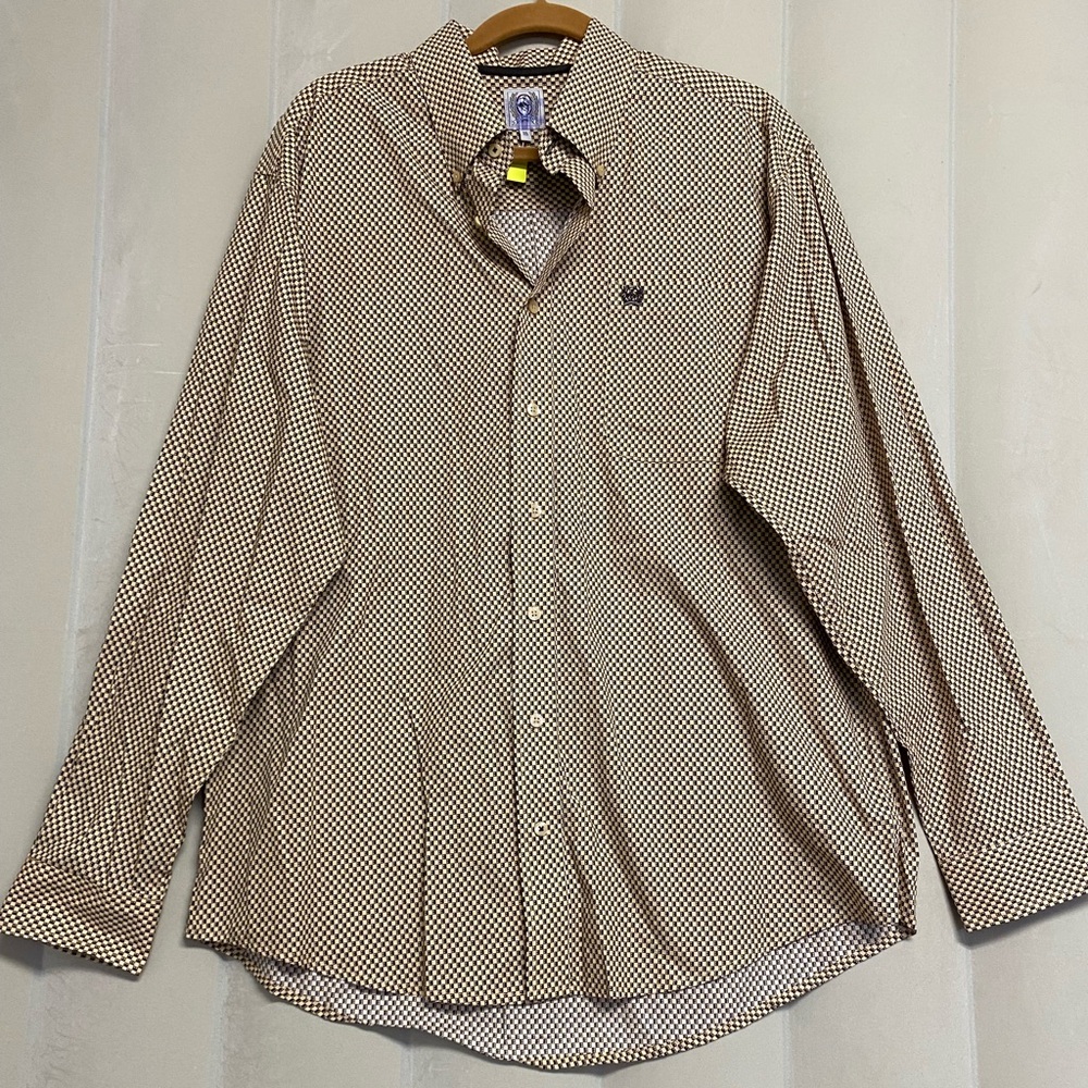 Cinch Men’s Button Down Shirt Medium 100% Cotton Western Cowboy Masculine NWT